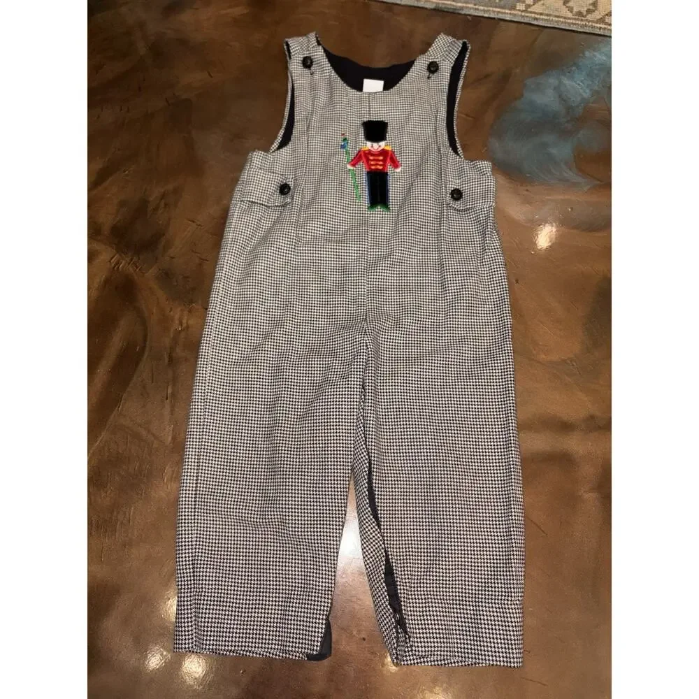 Vintage Boys 3T Boys N Berries Originals Black & White Toy Soldier Holiday